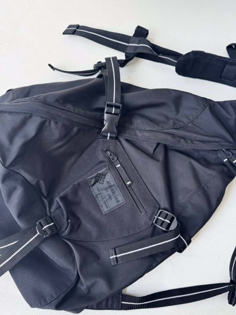 Black Convertible Multi-Pocket Backpack